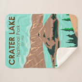 Krater Nationalpark California Vintag Sherpadecke (Vorderseite (Horizontal))