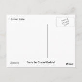 Krater Postkarte (Rückseite)