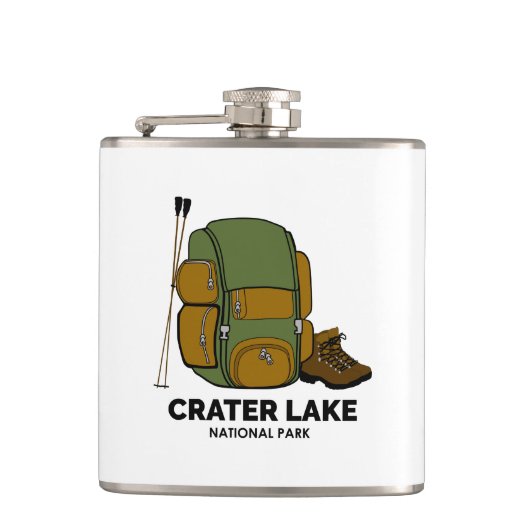 Krater-See-Nationalpark - Rucksack Flachmann (Vorderseite)