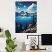 Krater Seen Tranquil Blue Poster (Heimbüro)