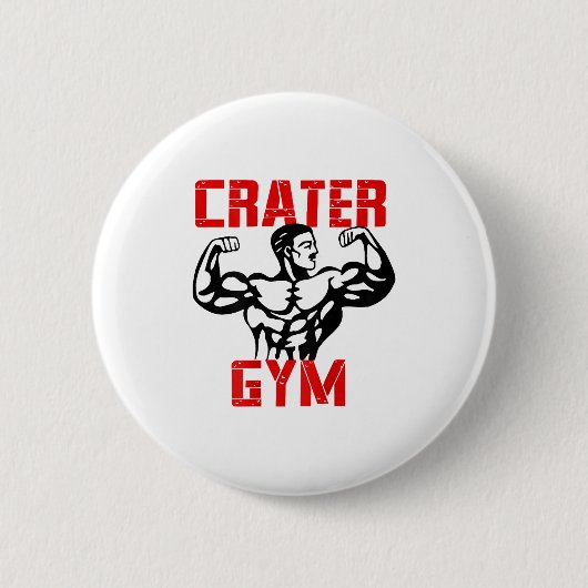 Krater-Turnhalle Button (Vorderseite)