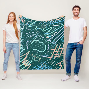 Krater und Kometen Fleecedecke