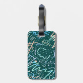 Krater und Kometen Gepäckanhänger (Rückseite vertikal)