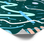 Krater und Kometen Poster (Ecke)