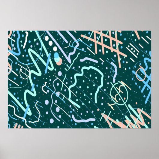 Krater und Kometen Poster (Vorne)
