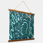 Krater und Kometen Wandteppich Mit Holzrahmen (Gewinkelt)