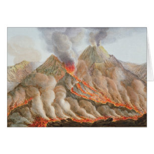 Krater vom Vesuv von einem ursprünglichen Zeichnen