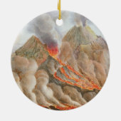 Krater vom Vesuv von einem ursprünglichen Zeichnen Keramikornament (Hinten)