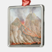 Krater vom Vesuv von einem ursprünglichen Zeichnen Ornament Aus Metall (Links)