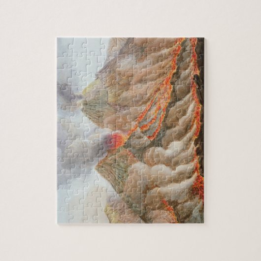 Krater vom Vesuv von einem ursprünglichen Zeichnen Puzzle (Vertikal)