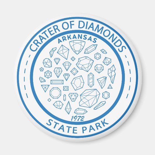 Krater von Diamonds Staat Park Arkansas Abzeichen Magnet (Vorne)