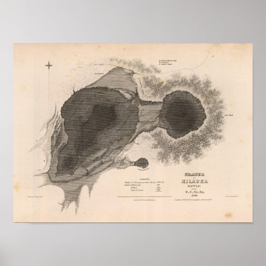 Krater von Kilauea, Hawaii Poster (Vorne)