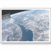 Krater von Manicouagan und der Fluss St. Lawrence Aufkleber (Vorderseite)