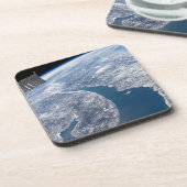 Krater von Manicouagan und der Fluss St. Lawrence Getränkeuntersetzer (Linke Seite)