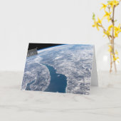 Krater von Manicouagan und der Fluss St. Lawrence Karte (Gelbe Blume)