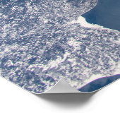 Krater von Manicouagan und der Fluss St. Lawrence Poster (Ecke)