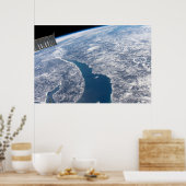 Krater von Manicouagan und der Fluss St. Lawrence Poster (Küche)