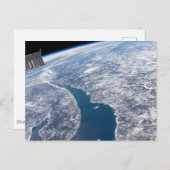 Krater von Manicouagan und der Fluss St. Lawrence Postkarte (Vorne/Hinten)