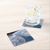 Krater von Manicouagan und der Fluss St. Lawrence Rechteckiger Pappuntersetzer (Vor Ort)