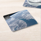 Krater von Manicouagan und der Fluss St. Lawrence Rechteckiger Pappuntersetzer (angewinkelt)