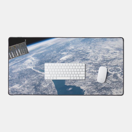 Krater von Manicouagan und der Fluss St. Lawrence Schreibtischunterlage (Tastatur & Maus)