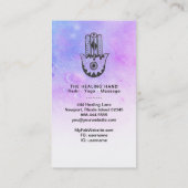 *~* Krater von Moon Hamsa Hand Fatima Meditation Visitenkarte (Rückseite)