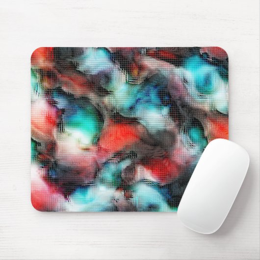 Kraterfarben im rustikalen quadratischen Mosaikeff Mousepad (Mit Mouse)