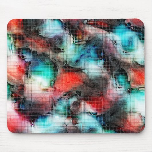 Kraterfarben im rustikalen quadratischen Mosaikeff Mousepad (Vorne)