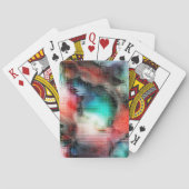 Kraterfarben im rustikalen quadratischen Mosaikeff Spielkarten (Rückseite)