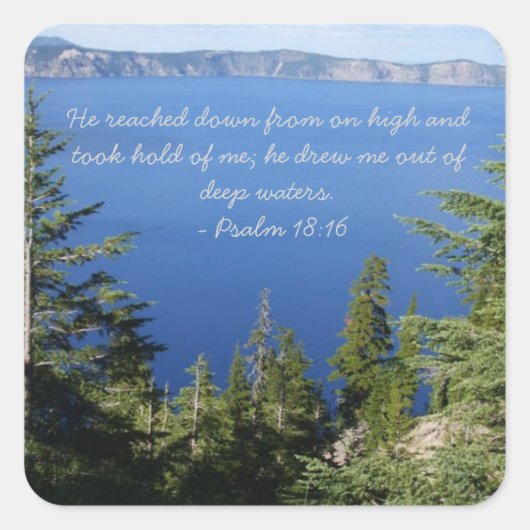 Kratersee-Aufkleber Quadratischer Aufkleber (Vorderseite)