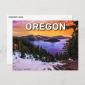Kratersee in Oregon Postkarte (Vorne/Hinten)