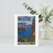 Kratersee - Informations-Poster Postkarte (Stehend Vorderseite)