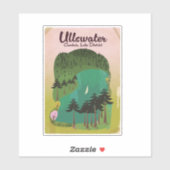 Kratersee Kanada Reiseplakat Aufkleber (Blatt)