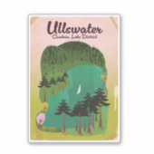 Kratersee Kanada Reiseplakat Aufkleber (Vorderseite)