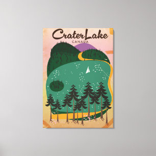 Kratersee Kanada Reiseplakat Leinwanddruck