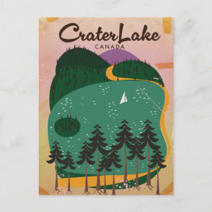 Kratersee Kanada Reiseplakat Postkarte