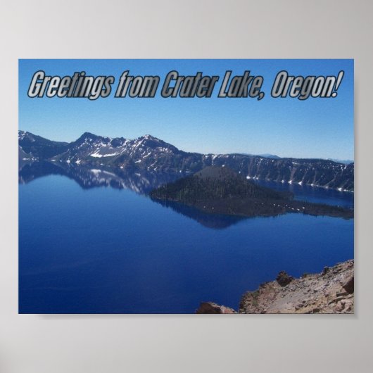 Kratersee Nationalpark Insel Poster (Vorne)