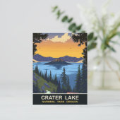 Kratersee, Nationalpark, Oregon, Reisen Postkarte (Stehend Vorderseite)