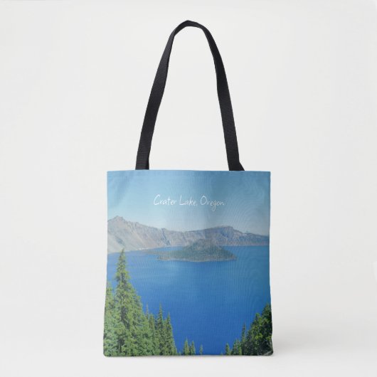 Kratersee Oregon Lässiges Typografie-Foto Tasche (Vorderseite)