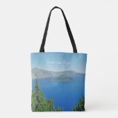 Kratersee Oregon Lässiges Typografie-Foto Tasche (Rückseite)