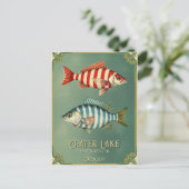 Kratersee, Oregon nautischer Fisch Postkarte (Stehend Vorderseite)