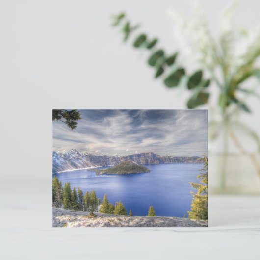Kratersee Postkarte (Stehend Vorderseite)