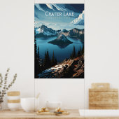 Kraterseen Majestic Island View Poster (Küche)