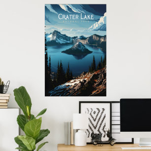 Kraterseen Majestic Island View Poster