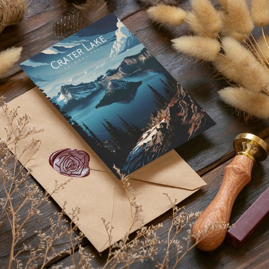 Kraterseen Majestic Island View Postkarte