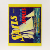 Kratetikett "Sails Northwest Apples" der 1930er Ja Puzzle (Vertikal)