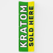 Kratom verkauft hier Rauchsalon Dispensoren Banner (Vertikal)