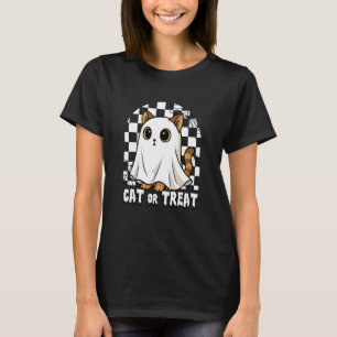 Kratze oder behandle Geistkatze bezauberndes Hallo T-Shirt