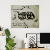 Kratzen eines Hundes - Schlafposter für Hunde Poster (Heimbüro)