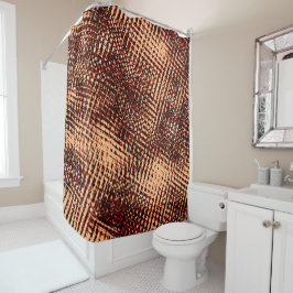 Kratzen mit dicken Kreuzen in Orange mit Schatten Duschvorhang